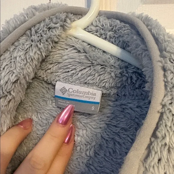 Light Blue Columbia jacket zip up - Picture 3 of 4